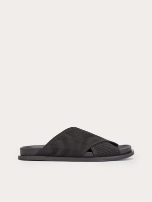 The ReKnit Form Crossover Sandal | Black