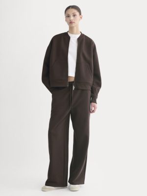 Luxe Fleece Wide-Leg Sweatpant | Dark Chocolate