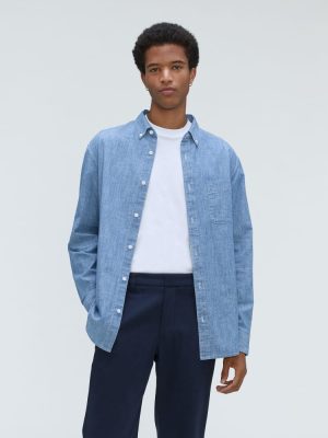 The Relaxed Organic Chambray Shirt | Ivy Blue ReChambray