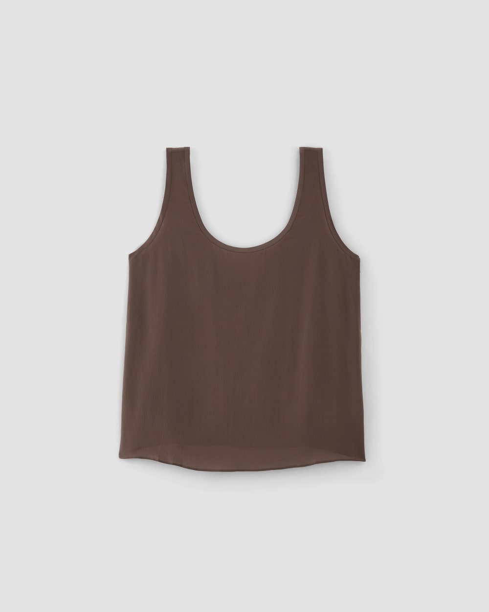 The Scoop Tank in Washable Silk | Cocoa - Image 2