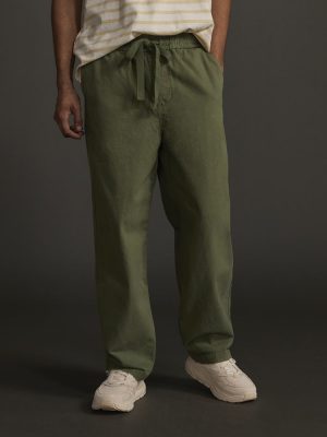The Canvas Organic Cotton Drawstring Pant | Forest Green