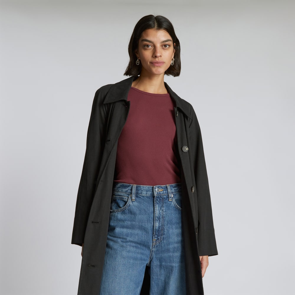 The Pima Micro-Rib Long-Sleeve Crew | Brandy - Image 5