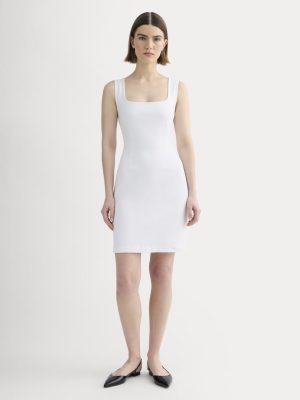 The Dream Square-Neck Dress | White