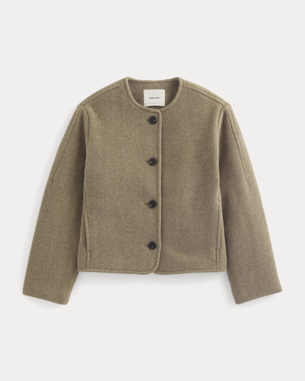 The Cocoon Coat in Wool | Heather Taupe - Image 2