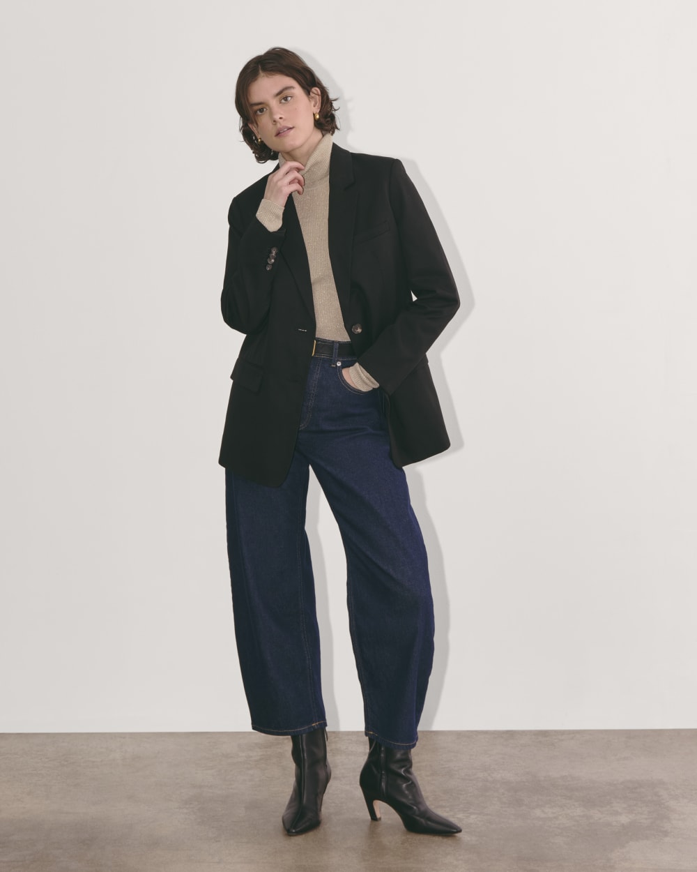 The Turtleneck in Lurex Merino | Gold - Image 4