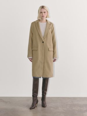 The Topcoat in Wool | Dark Heathered Camel