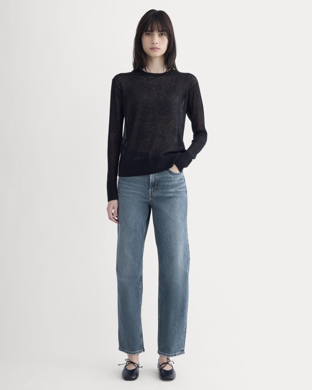 The Air Alpaca? Relaxed Crew Top | Black - Image 3