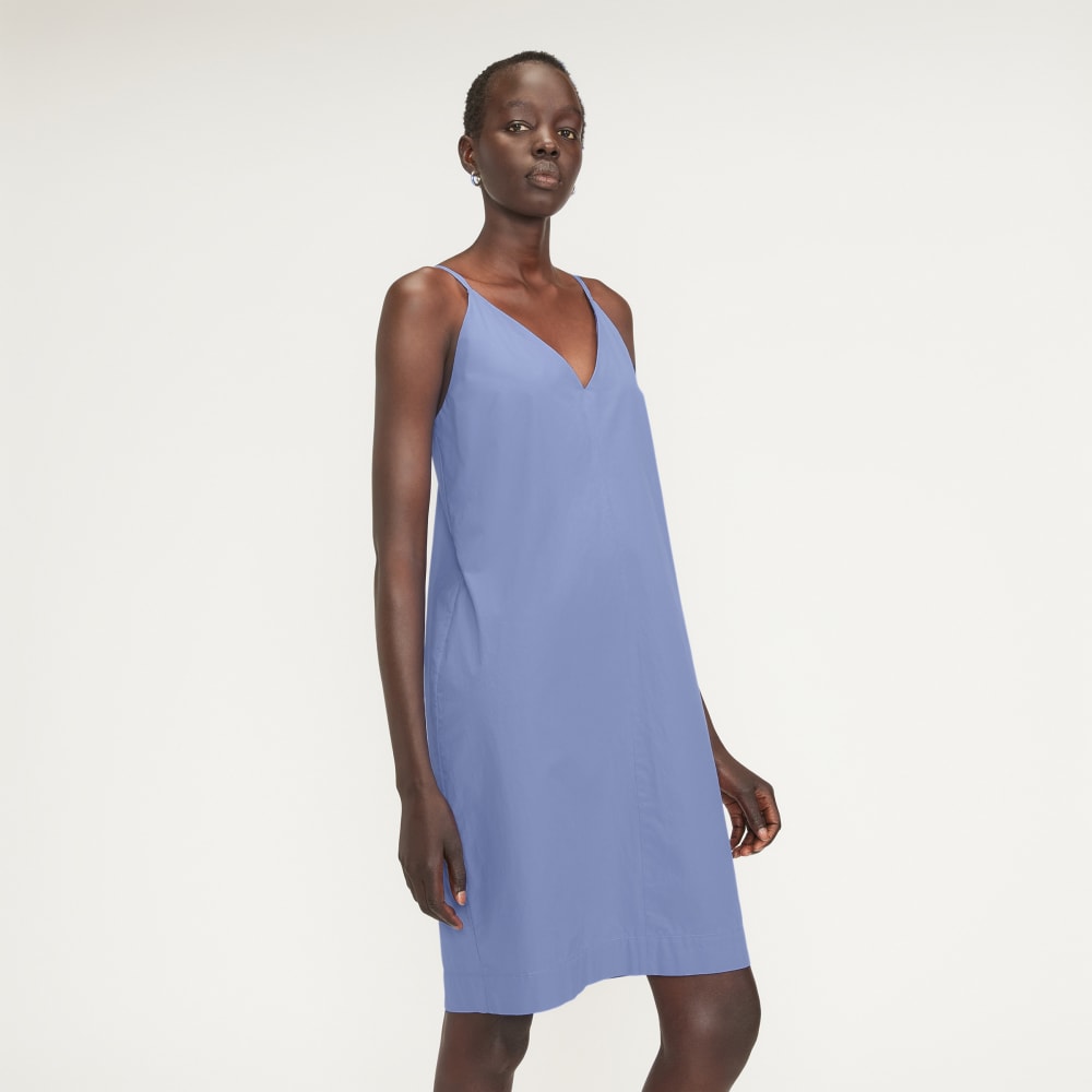 The Poplin Slip Dress | Cornflower Blue - Image 6