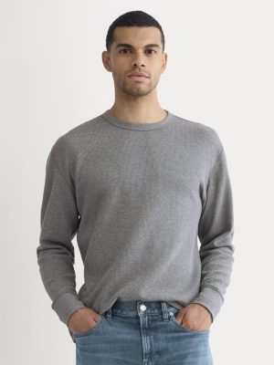 Thermal Crew in Cozy Waffle | Heathered Charcoal