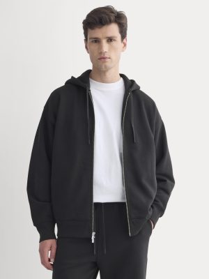 Luxe Fleece Full-Zip Hoodie | Black