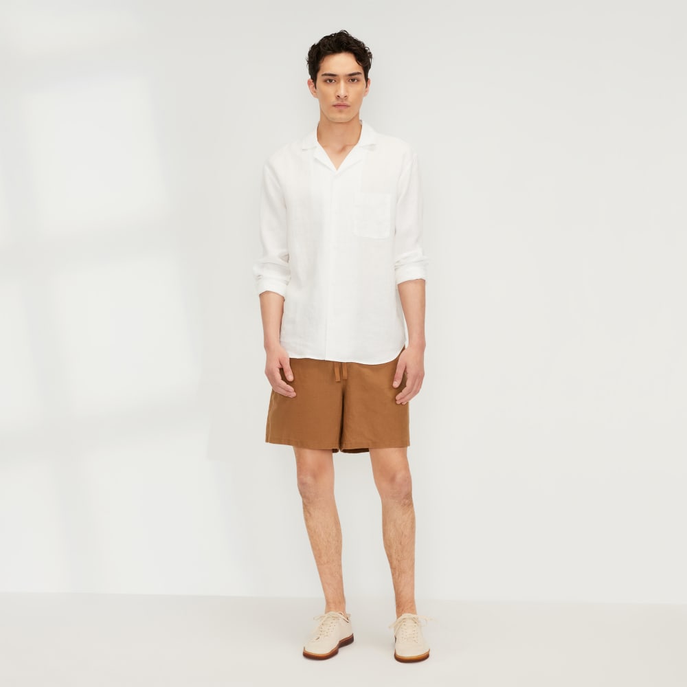 The Relaxed Linen Long-Sleeve Shirt | White - Image 6