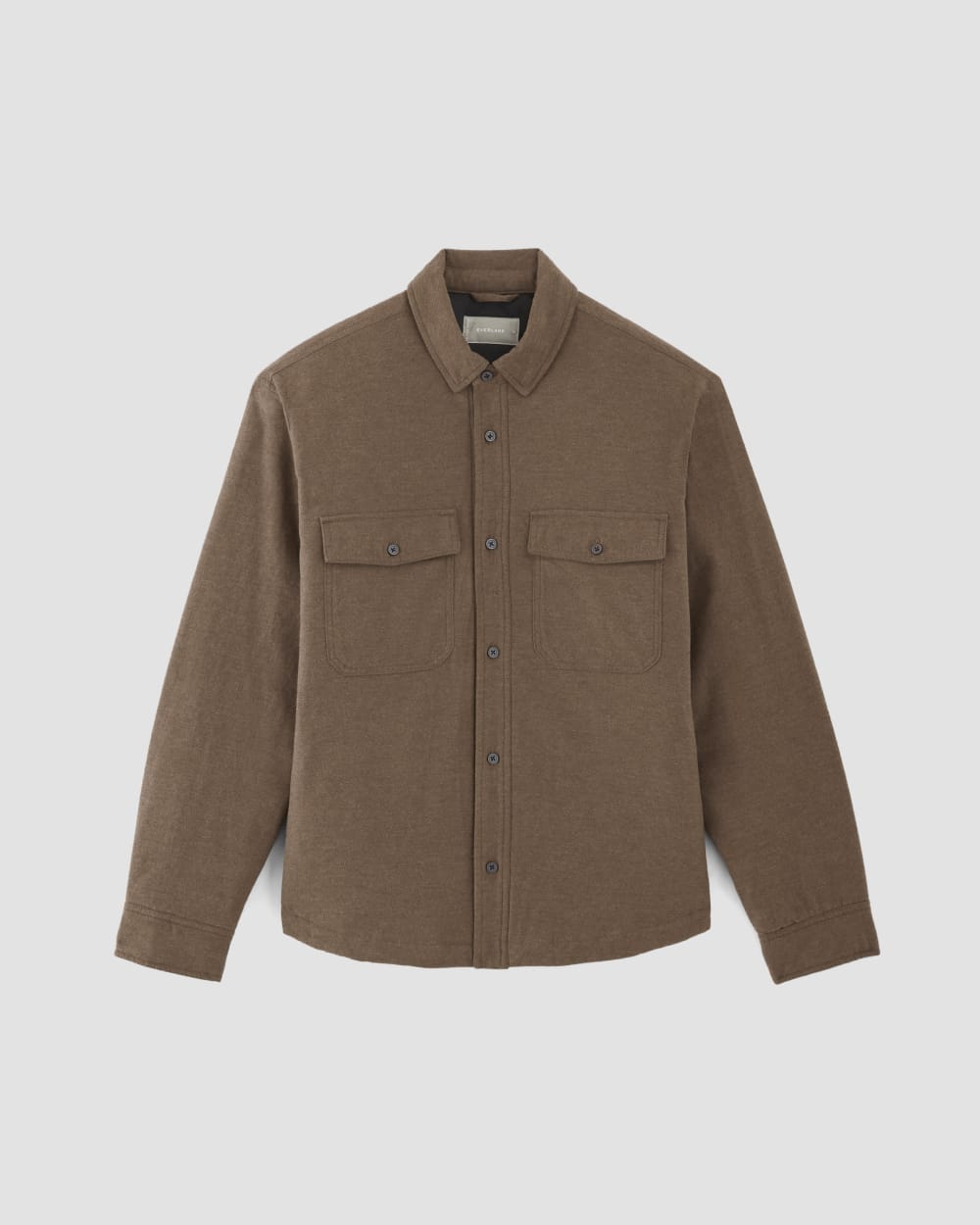 The Flannel Filled Shirt Jacket | Heathered Cocoa Brown - Image 2