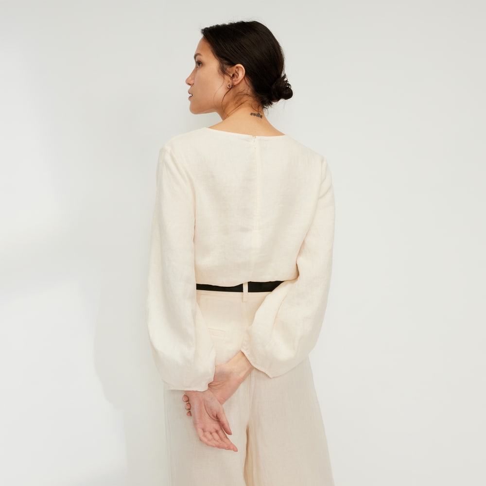 The Linen Long-Sleeve Top | Canvas - Image 3