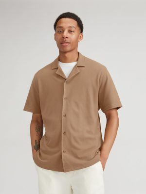The Pique Short-Sleeve Shirt | Toasted Coconut