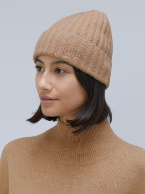 The Cashmere Beanie | Light Camel
