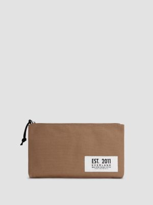 The Organic Canvas Pouch | Cappuccino