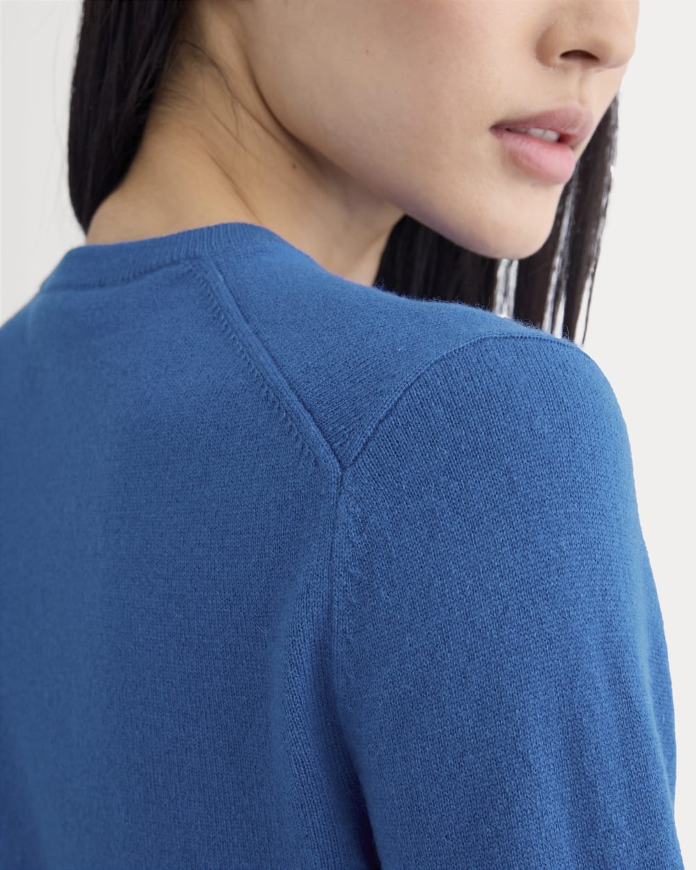 Cashmere Slim Crew Sweater | Classic Blue - Image 4