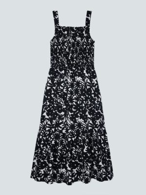 The Smock Dress | Black / Canvas Floral