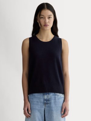 The Classic Tank in Cashmere | Navy