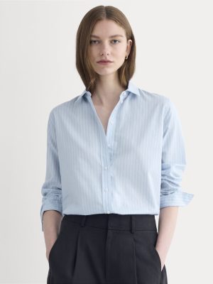 The Must-Have Shirt in Silky Cotton | Forever Blue / Optic White