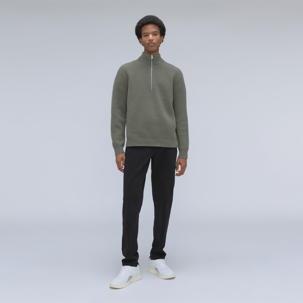 The Felted Merino Half-Zip Sweater | Storm Green - Image 8