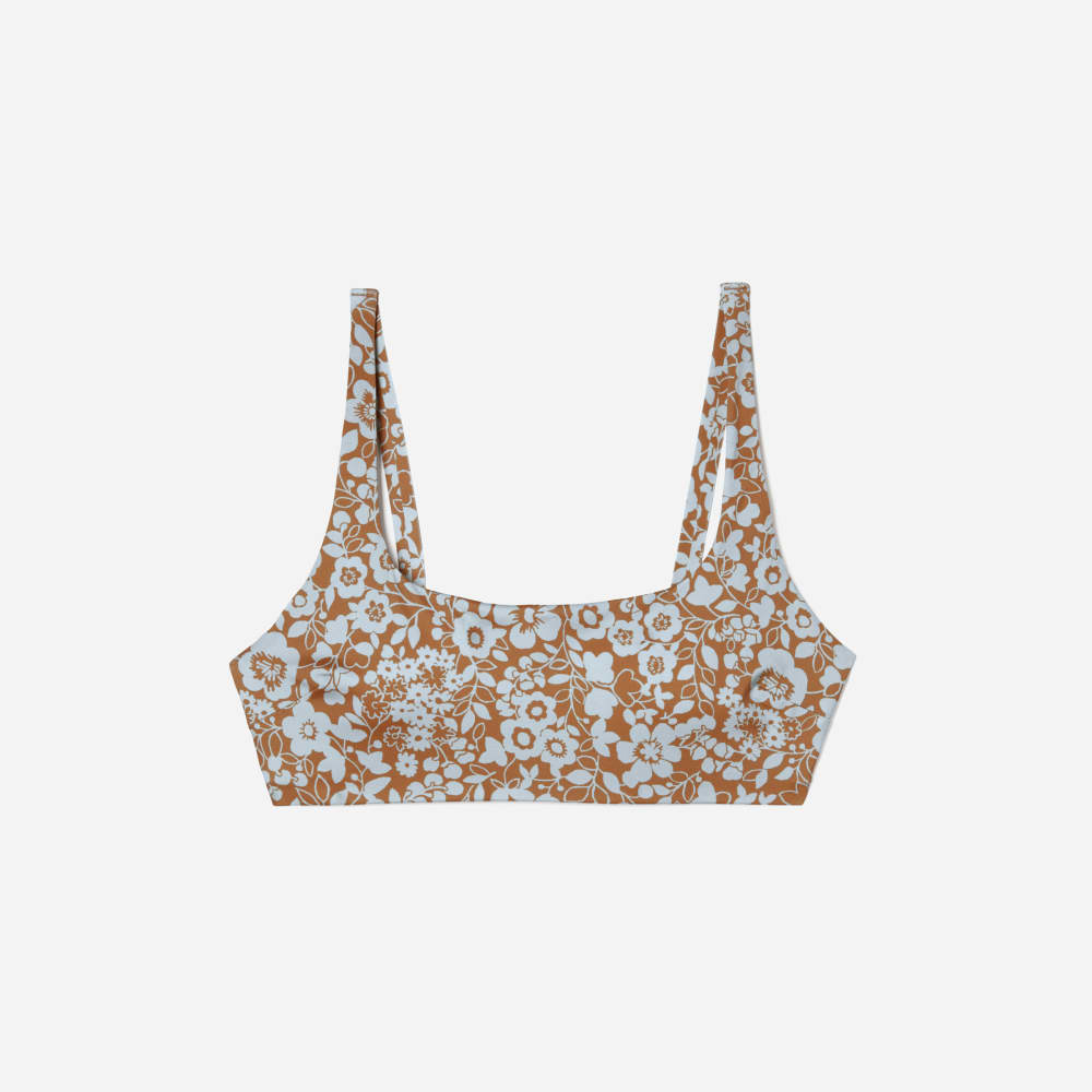 The Square-Neck Bikini Top | Honey Floral