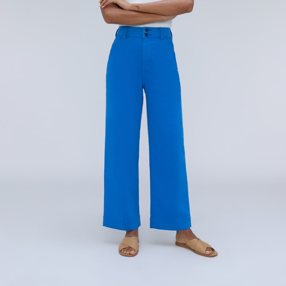 The Organic Wide-Leg Pant | Lapis Blue