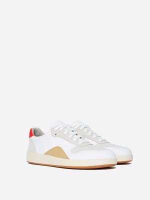 The ReLeather? Court Sneaker | Off White / Black