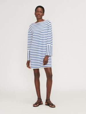 The Mariner Dress | Canvas Tan / Mazarine Blue