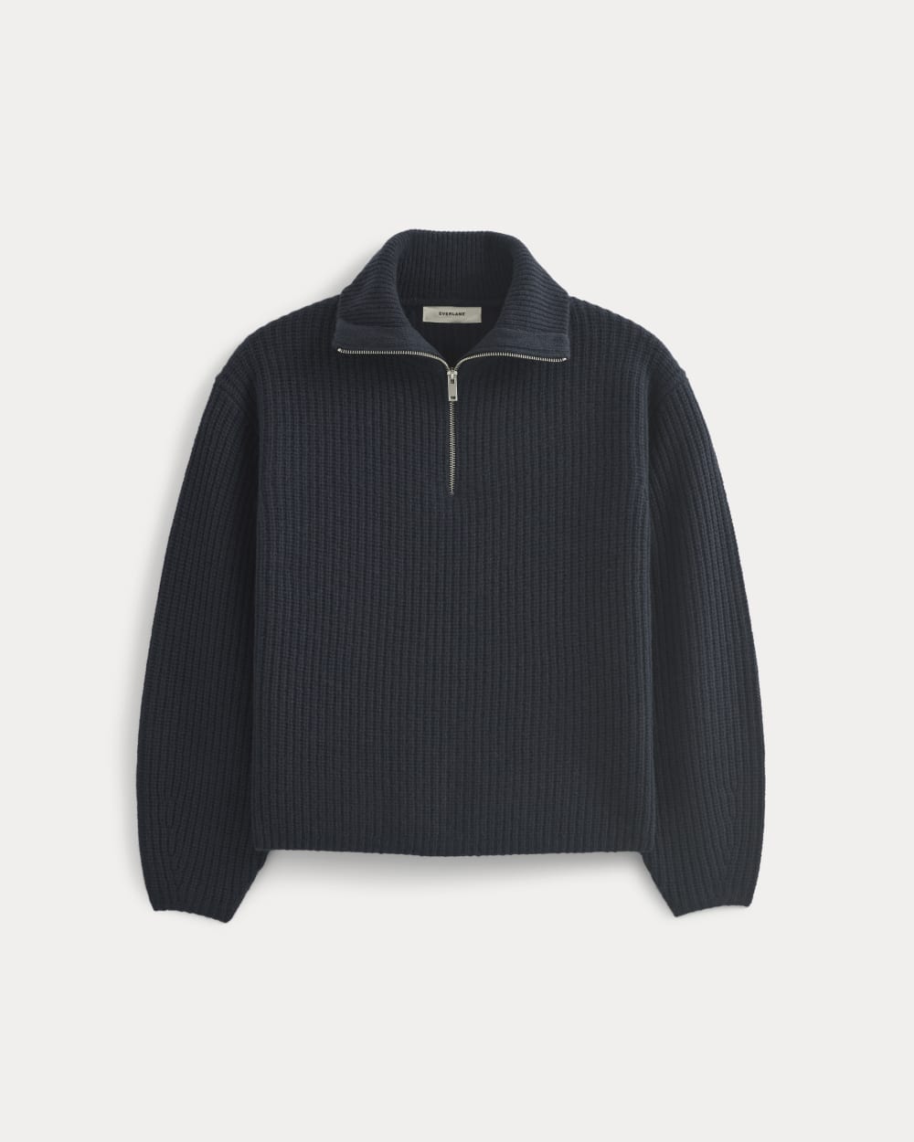The Half-Zip Sweater in Luxe Merino | Navy - Image 2