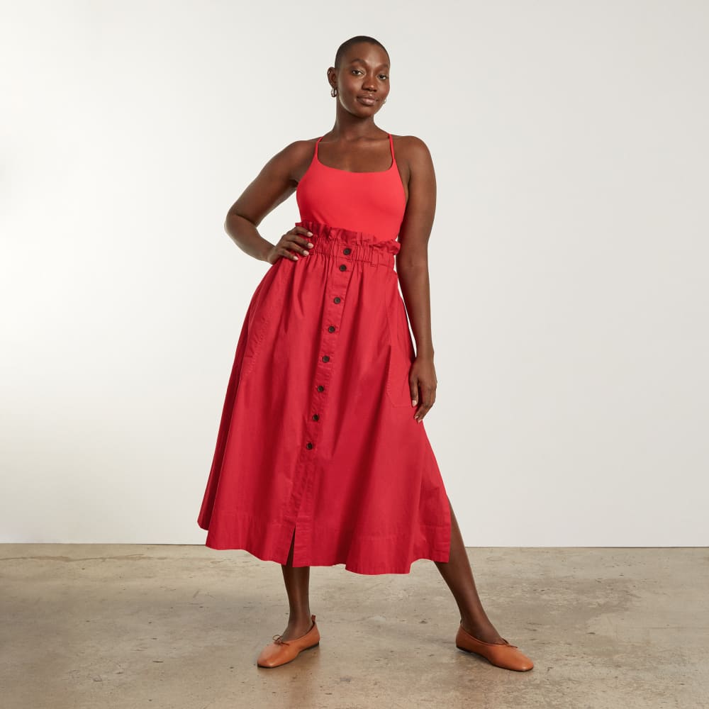 The Easy Button-Front Skirt | Goji Berry - Image 5