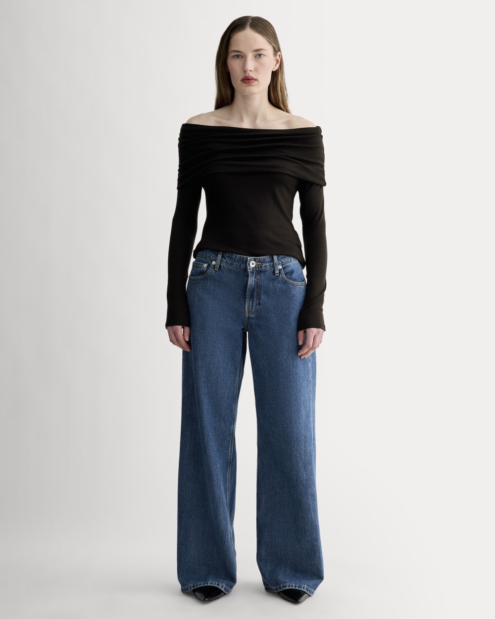 The Off-the-Shoulder Top in Butterluxe | Black - Image 3