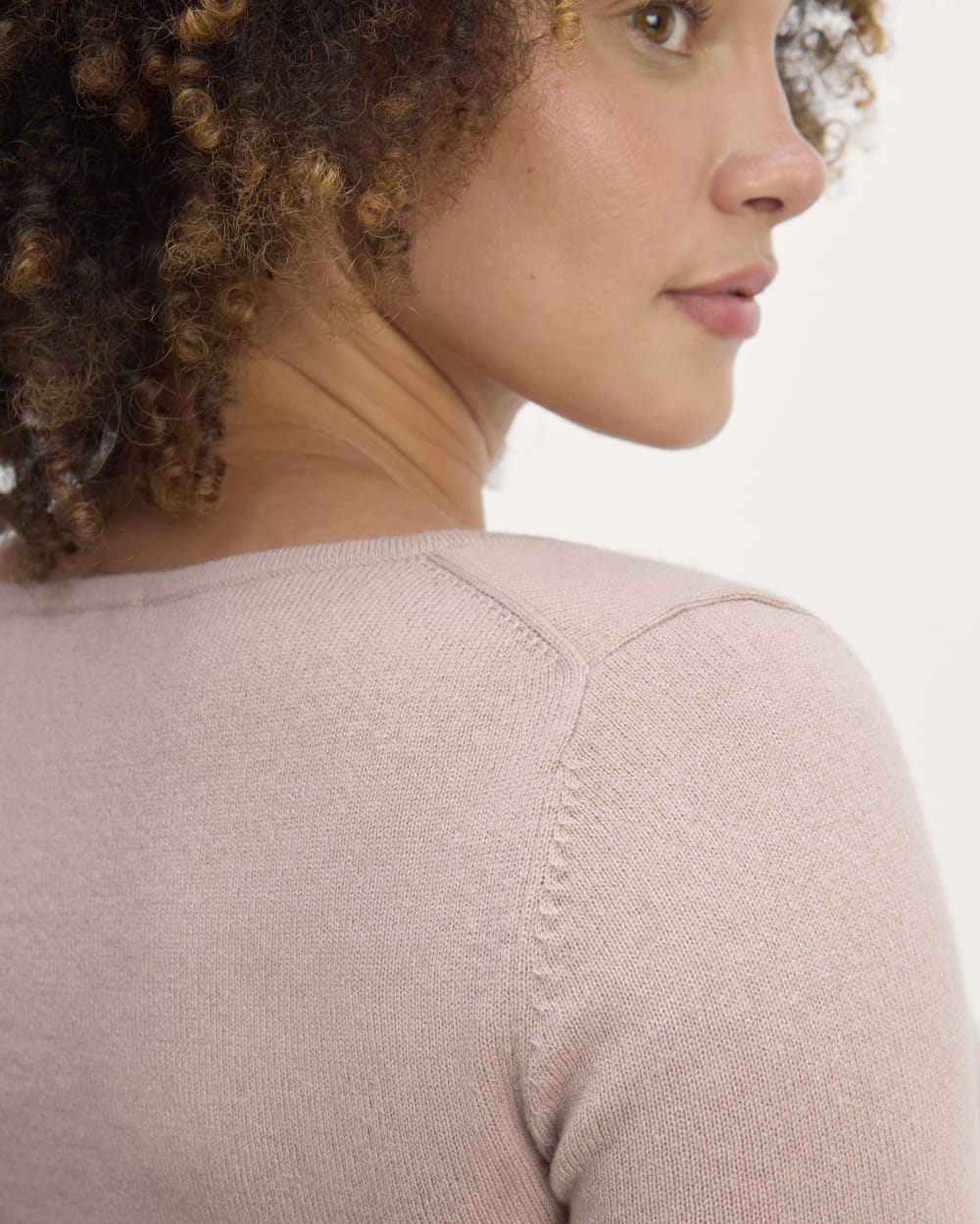 The Square Neck in Cashmere | Dusty Rose - Image 4