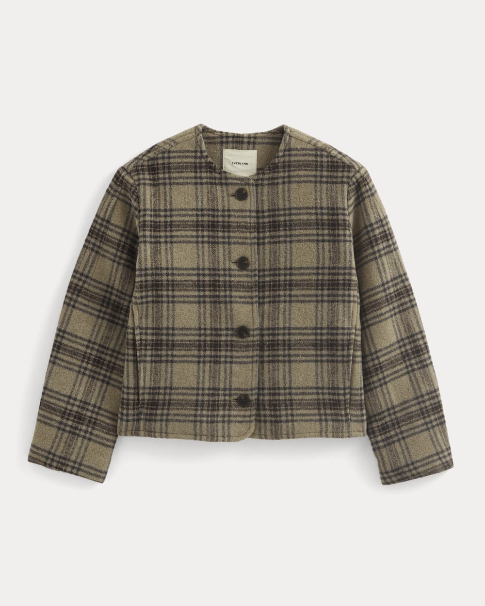 The Cocoon Coat in Wool | Chocolate Plum/Heather Charcoal - Image 2