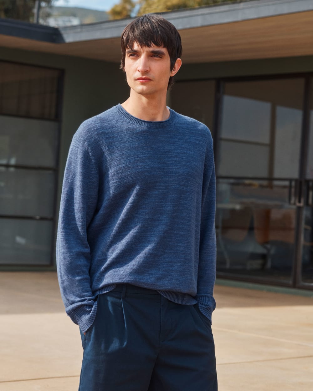 The Cotton Linen Pullover | Indigo - Image 7
