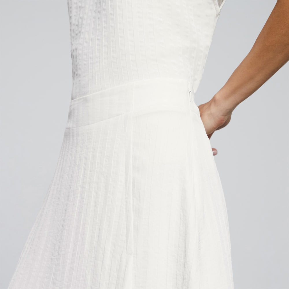 The City Stripe Midi Skirt | Bone - Image 4