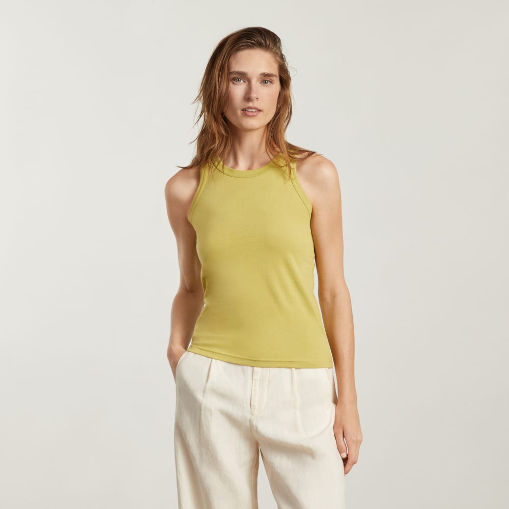 The Tank in Essential Cotton | Leek - Image 2