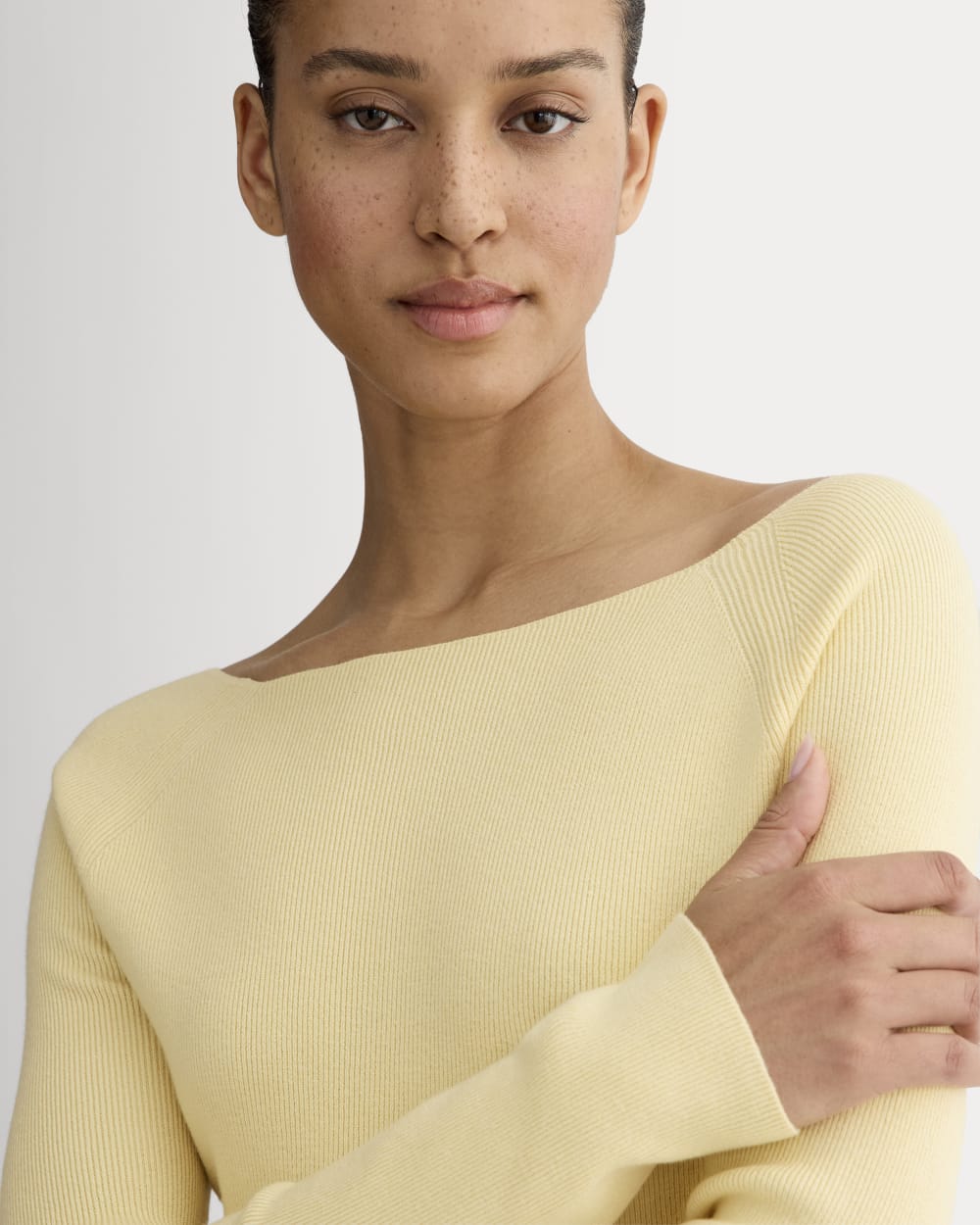 The Knit Boatneck Top | Banana Crepe - Image 3