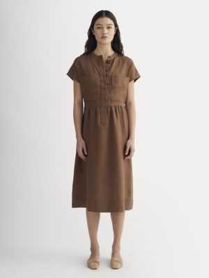 The Craft Dress in Linen | Cedarwood