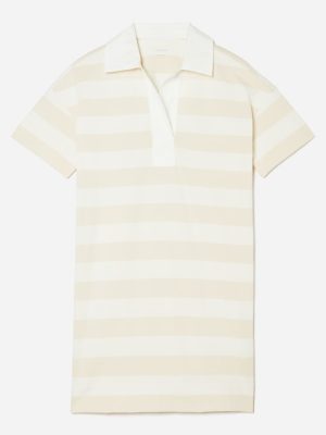 The Organic Cotton Polo Dress | Beech / Bone