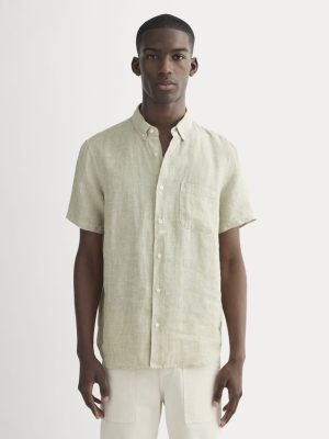 The Classic Short-Sleeve Shirt in Linen | Elm Gingham
