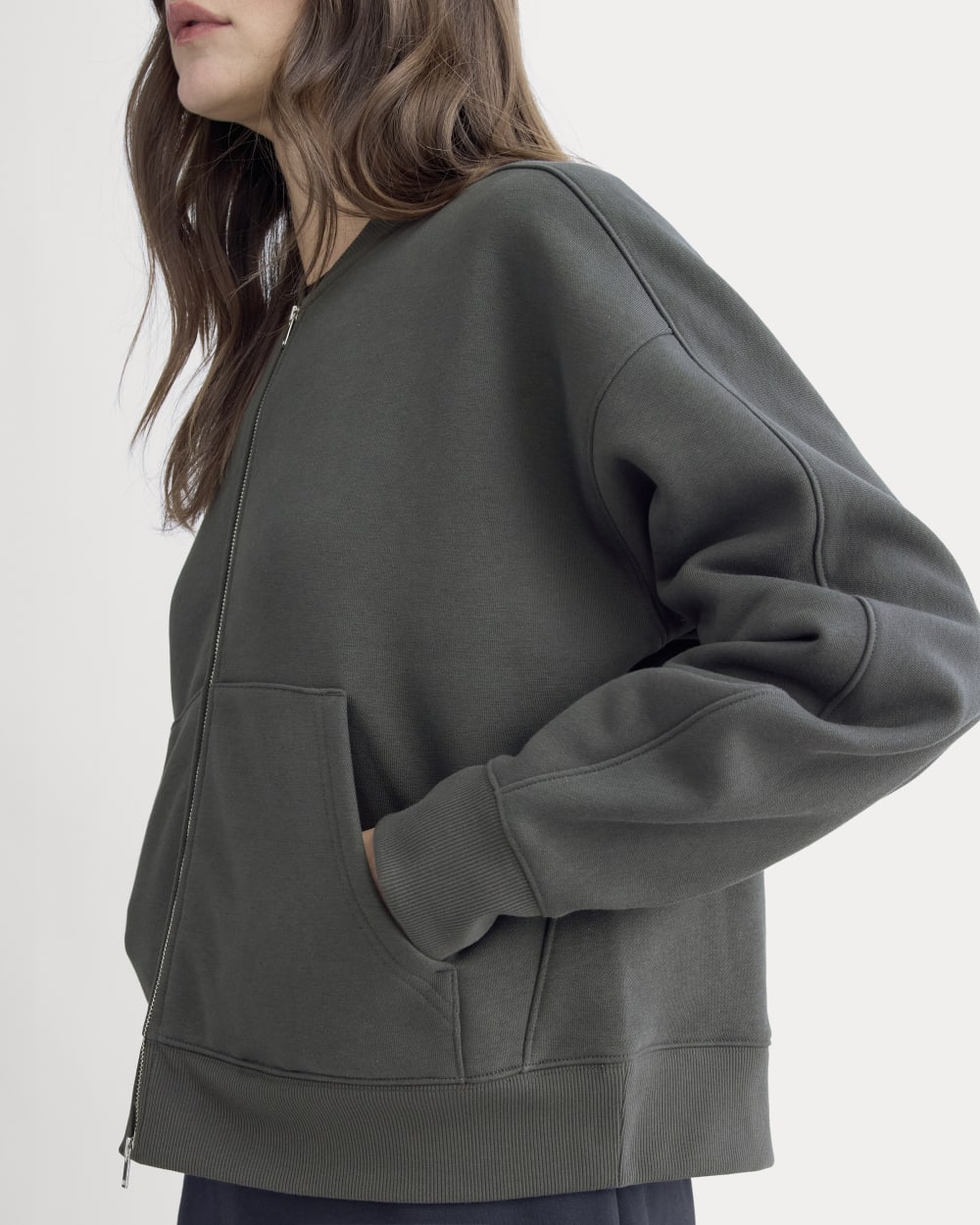 Luxe Fleece Bomber Jacket | Washed Black - Image 4