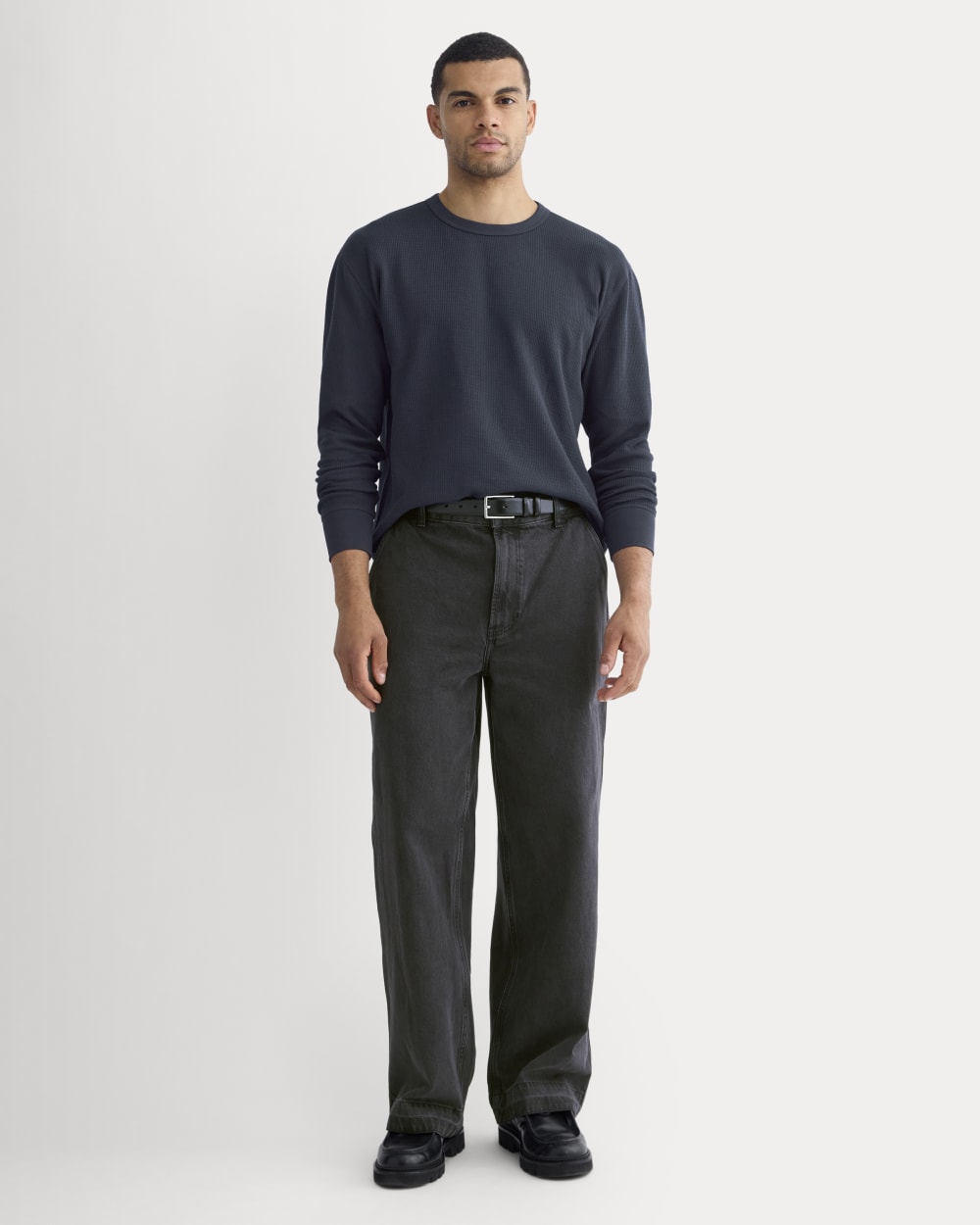 Thermal Crew in Cozy Waffle | Navy - Image 3