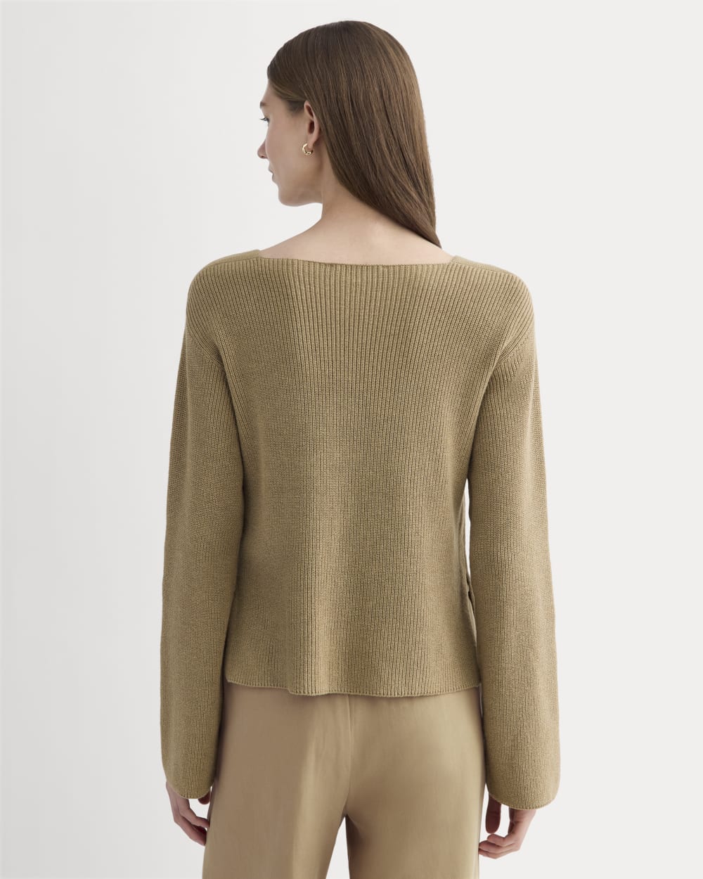 The Boatneck Top in Everyday Cotton | Dark Heathered Camel - Image 5
