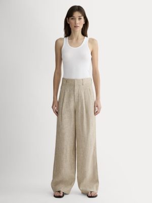 The Linen Way-High® Drape Pant | Cornstalk Chambray