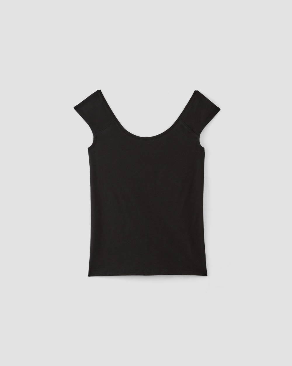 The Supima® Form Cap-Sleeve Tee | Black - Image 2