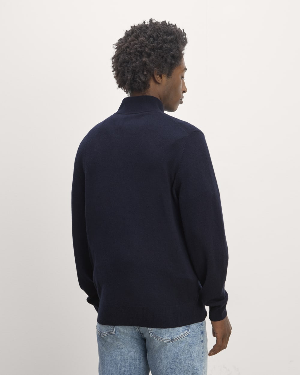 The Quarter-Zip in Cashmere | Navy - Image 6