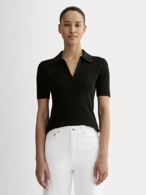 The Knit Polo | Black