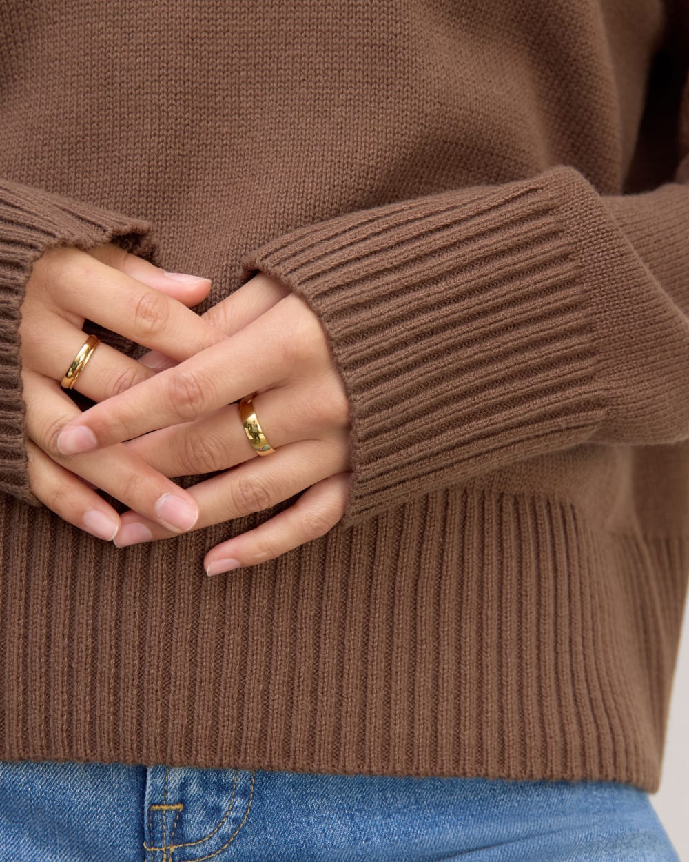 The Boxy Sweater in Everyday Cotton | Cocoa - Image 4