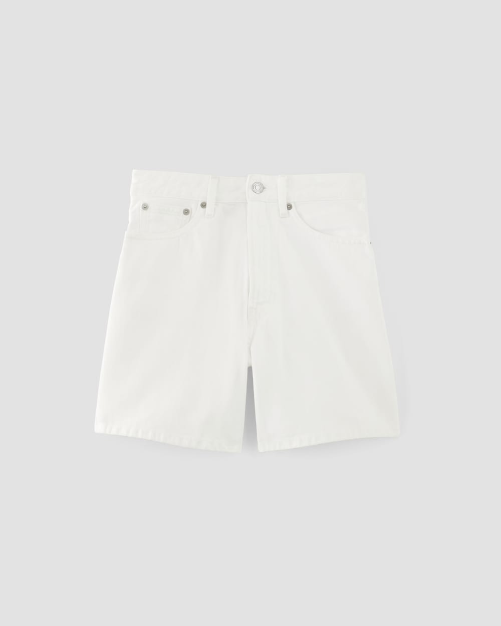 The A-Line Denim Short | Bright White - Image 2